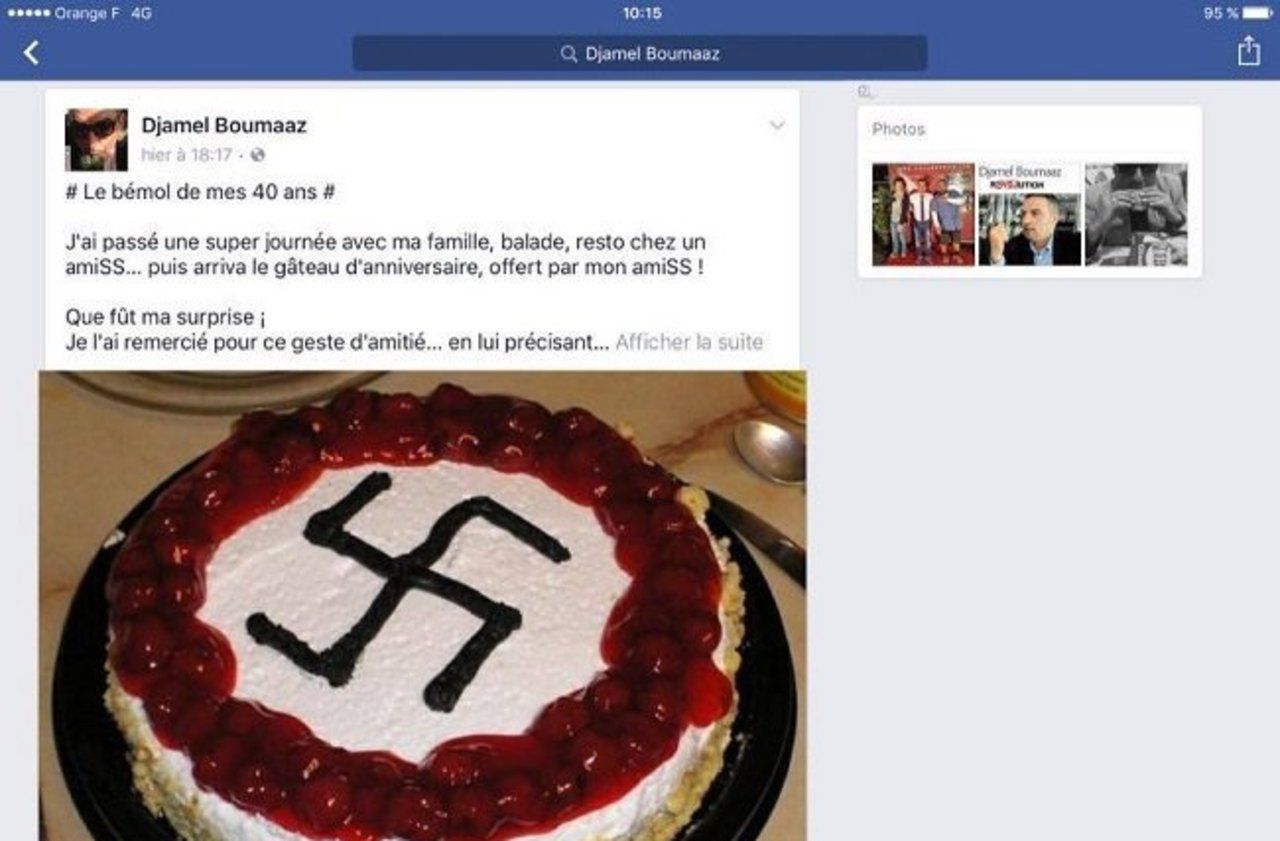 Montpellier Le Conseiller Municipal Djamel Boumaaz Rattrape Par Un Gateau Nazi Le Parisien
