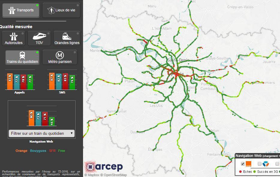 Reseau 3G France _ Carte de couverture du réseau 4G / 5G de Coriolis ...