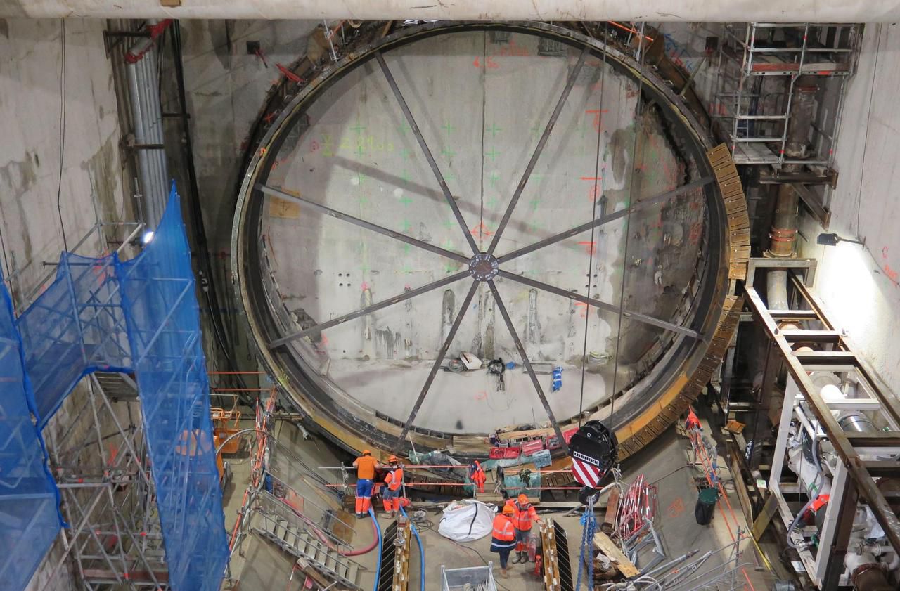 Le plus grand tunnelier d’IledeFrance est en montage à Courbevoie
