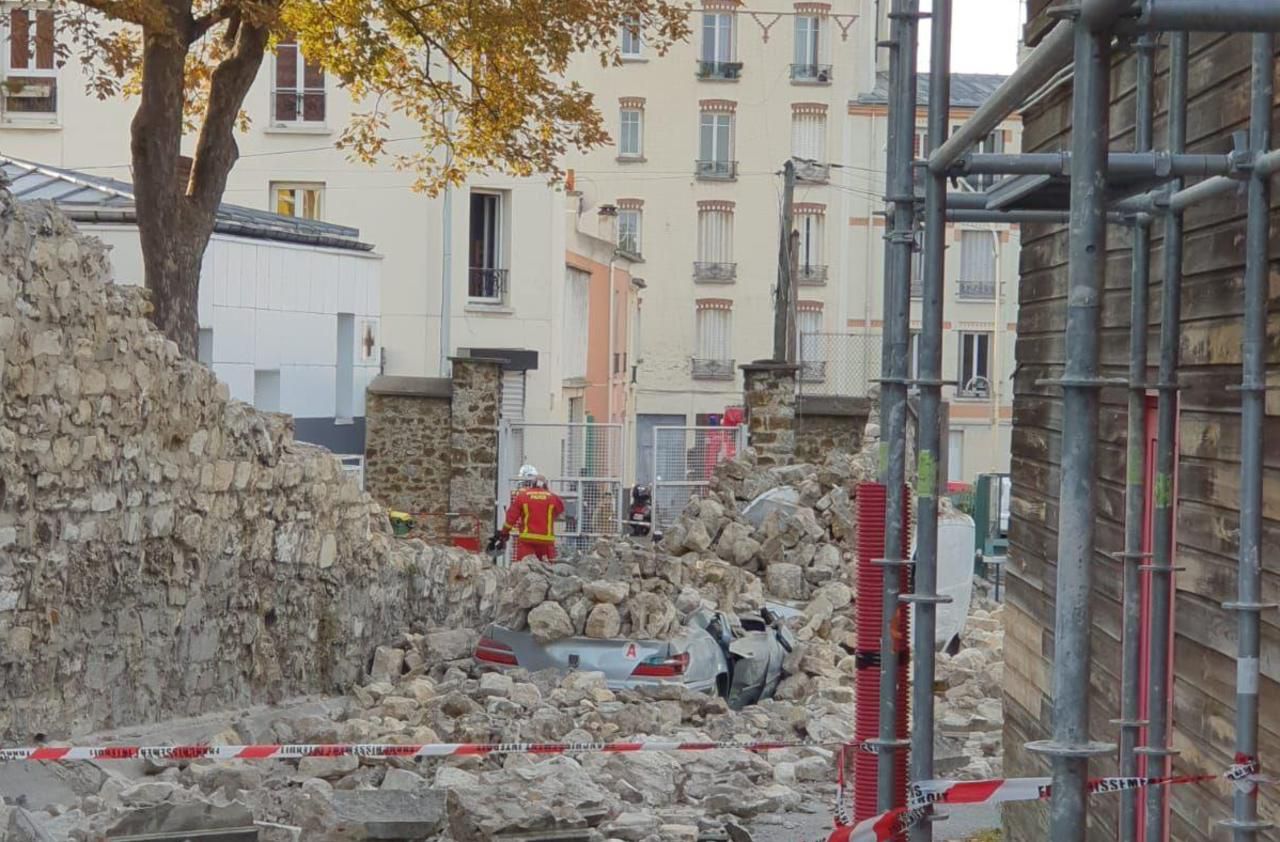 A Bagnolet, un mur d'enceinte s'effondre au collège - Le Parisien